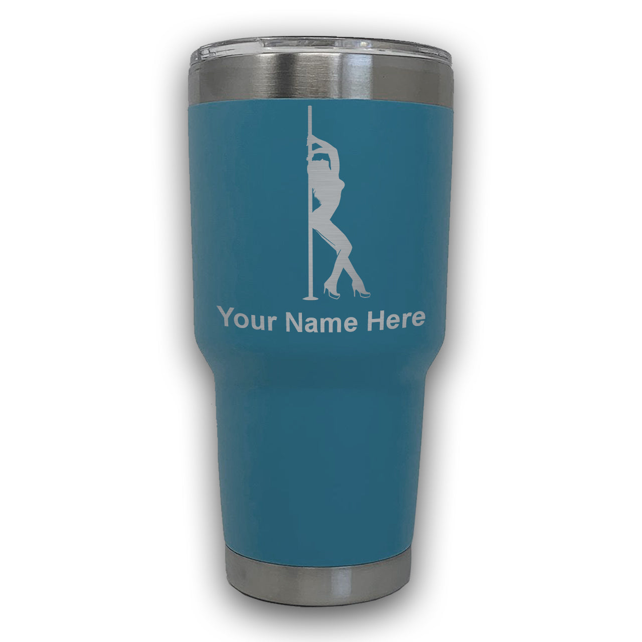 LaserGram 30oz Tumbler Mug, Pole Dancer, Personalized Engraving Included