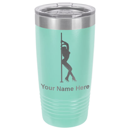 20oz Vacuum Insulated Tumbler Mug, Pole Dancer, Personalized Engraving Included