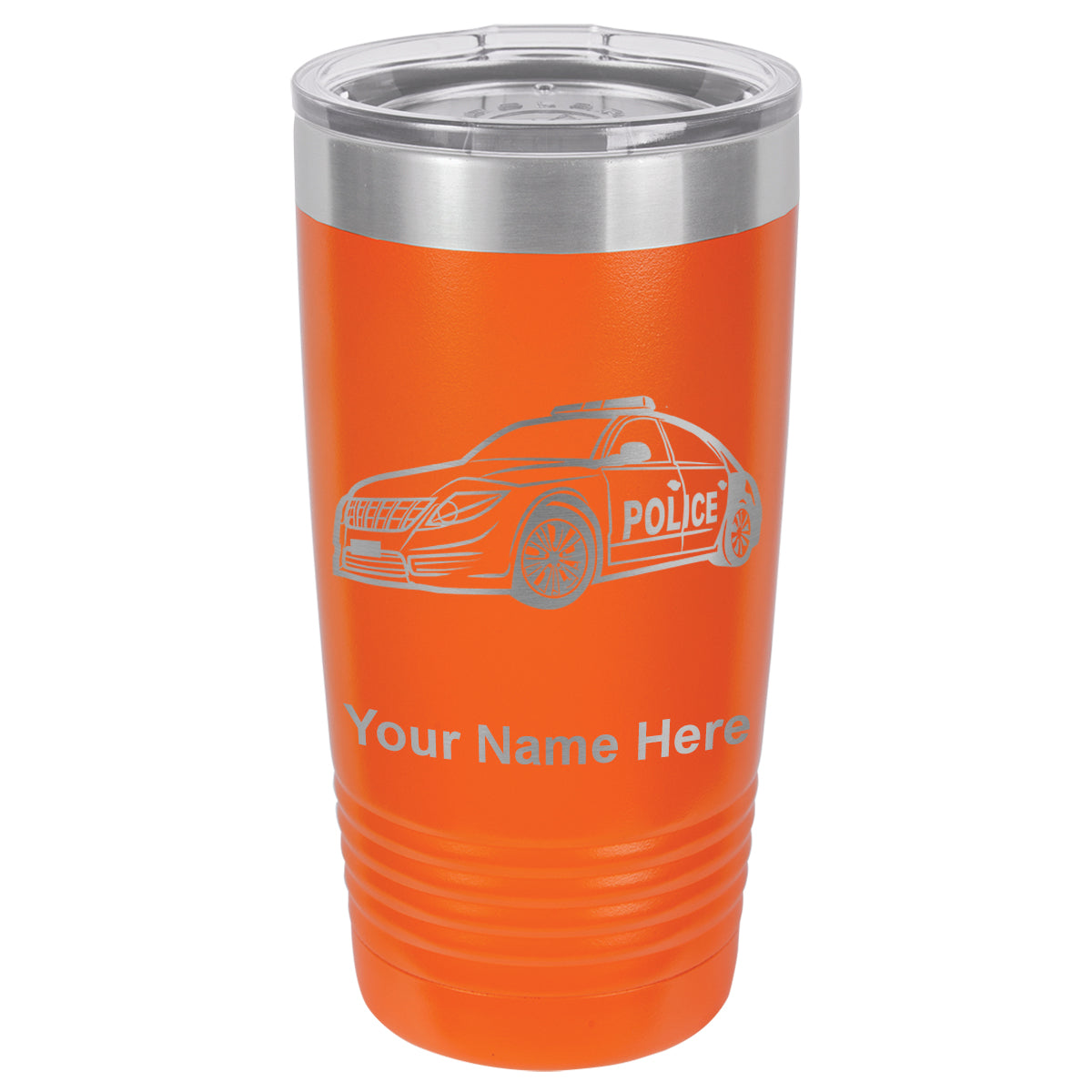 20oz Vacuum Insulated Tumbler Mug, Police Car, Personalized Engraving Included