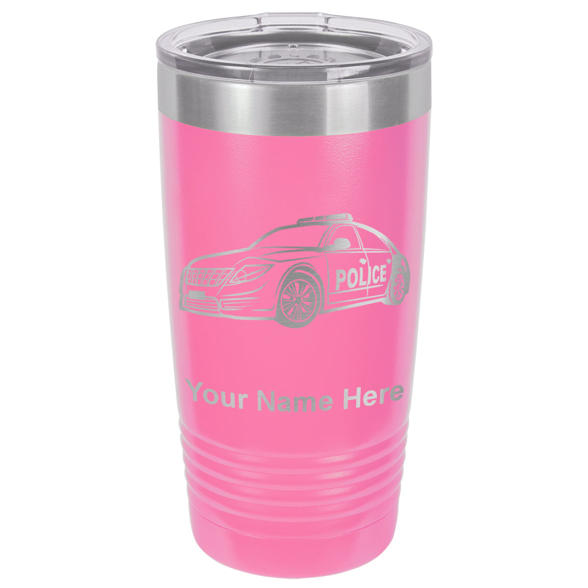 20oz Vacuum Insulated Tumbler Mug, Police Car, Personalized Engraving Included