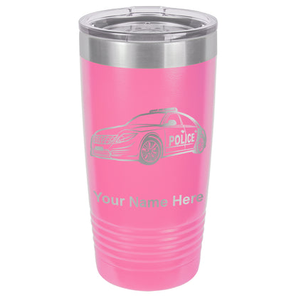 20oz Vacuum Insulated Tumbler Mug, Police Car, Personalized Engraving Included