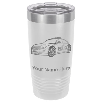 20oz Vacuum Insulated Tumbler Mug, Police Car, Personalized Engraving Included