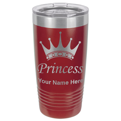 20oz Vacuum Insulated Tumbler Mug, Princess Crown, Personalized Engraving Included
