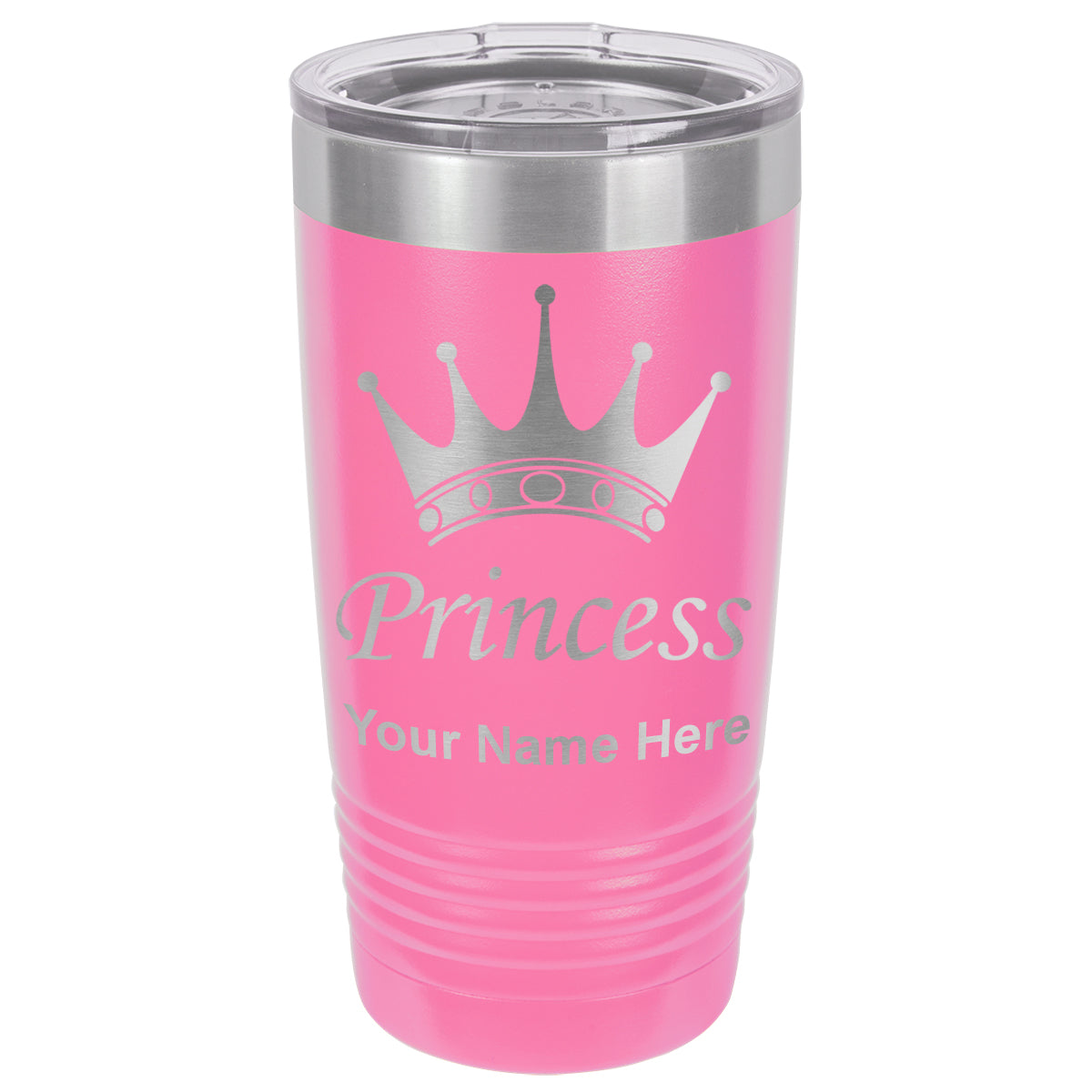 20oz Vacuum Insulated Tumbler Mug, Princess Crown, Personalized Engraving Included