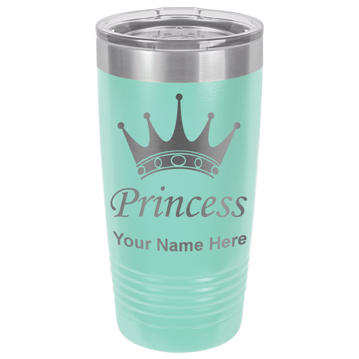20oz Vacuum Insulated Tumbler Mug, Princess Crown, Personalized Engraving Included