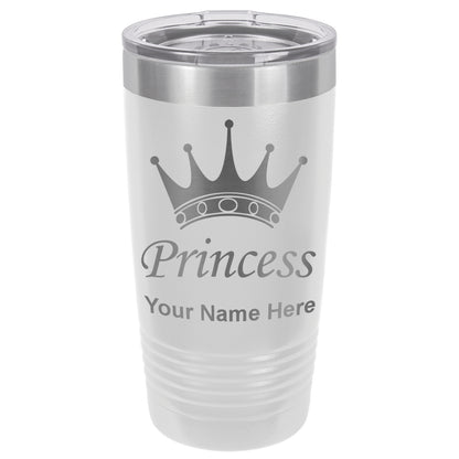 20oz Vacuum Insulated Tumbler Mug, Princess Crown, Personalized Engraving Included