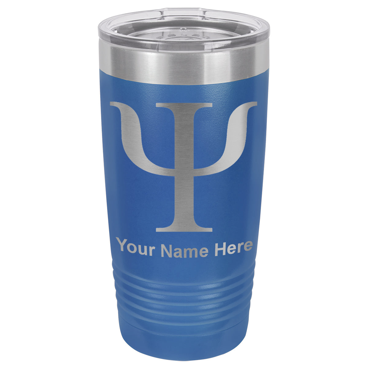 20oz Vacuum Insulated Tumbler Mug, Psi Symbol, Personalized Engraving Included