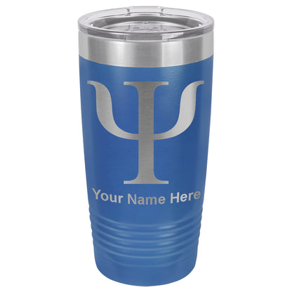 20oz Vacuum Insulated Tumbler Mug, Psi Symbol, Personalized Engraving Included
