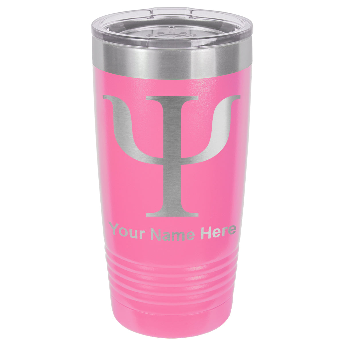 20oz Vacuum Insulated Tumbler Mug, Psi Symbol, Personalized Engraving Included