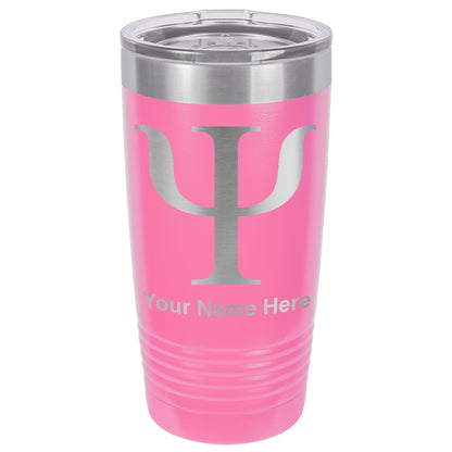 20oz Vacuum Insulated Tumbler Mug, Psi Symbol, Personalized Engraving Included