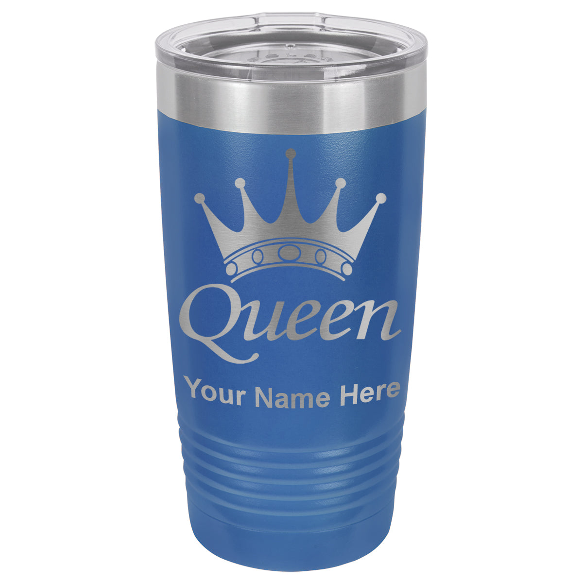20oz Vacuum Insulated Tumbler Mug, Queen Crown, Personalized Engraving Included