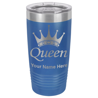 20oz Vacuum Insulated Tumbler Mug, Queen Crown, Personalized Engraving Included