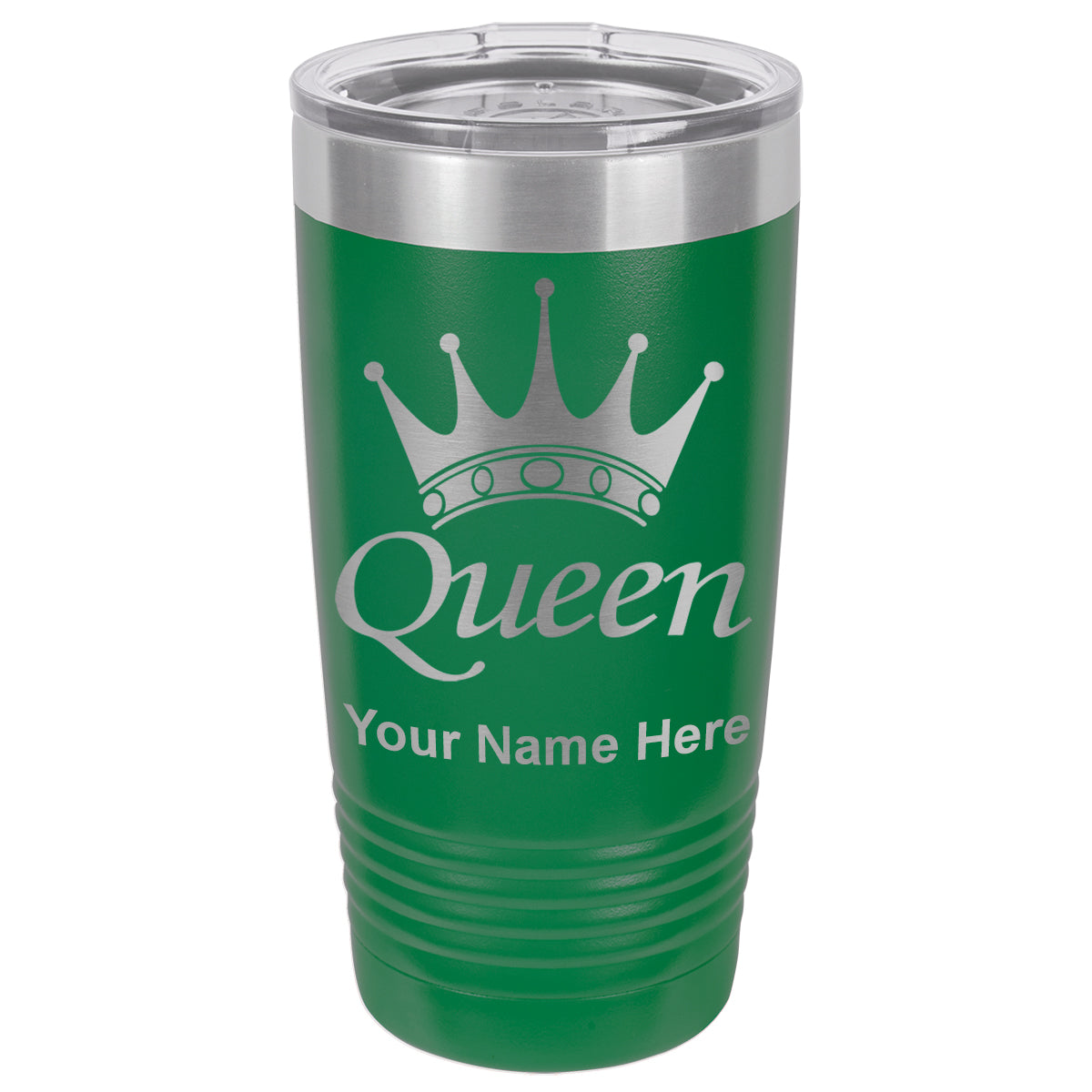 20oz Vacuum Insulated Tumbler Mug, Queen Crown, Personalized Engraving Included
