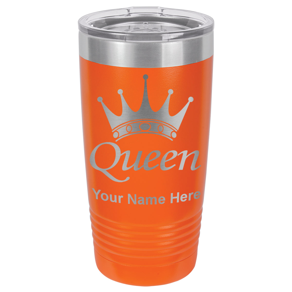 20oz Vacuum Insulated Tumbler Mug, Queen Crown, Personalized Engraving Included