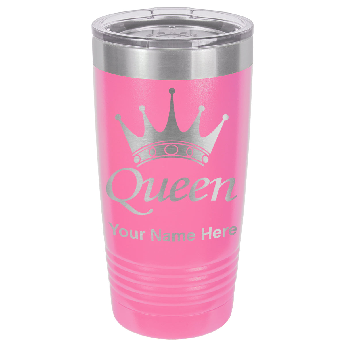 20oz Vacuum Insulated Tumbler Mug, Queen Crown, Personalized Engraving Included