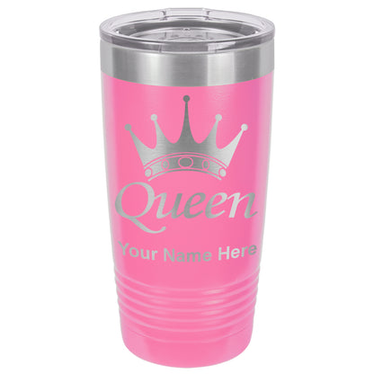 20oz Vacuum Insulated Tumbler Mug, Queen Crown, Personalized Engraving Included