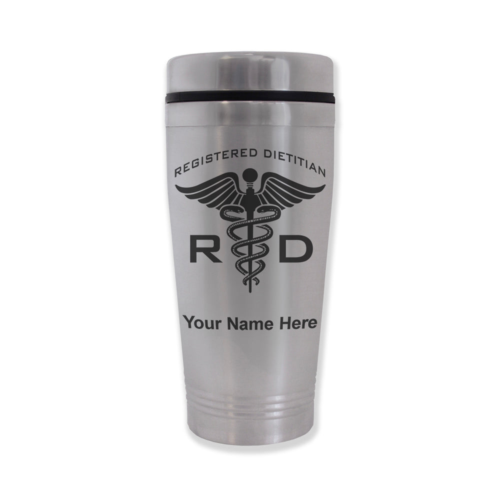 Commuter Travel Mug, RD Registered Dietitian, Personalized Engraving Included