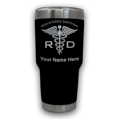 LaserGram 30oz Tumbler Mug, RD Registered Dietitian, Personalized Engraving Included