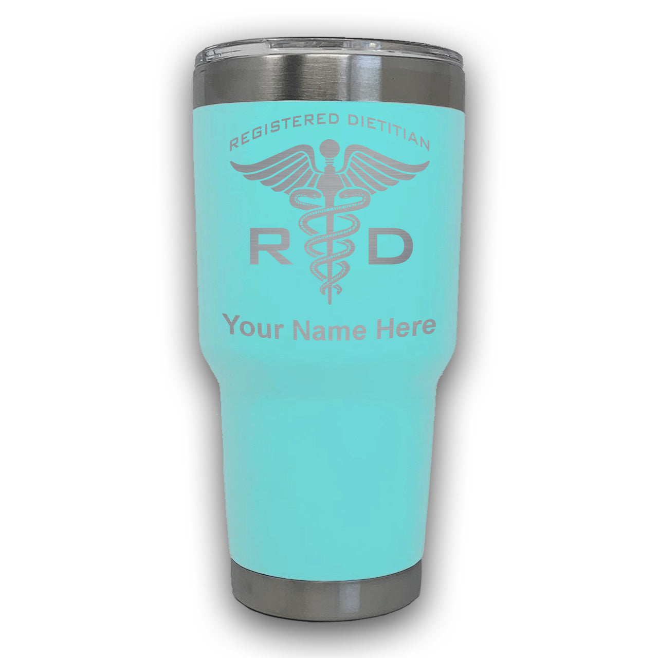 LaserGram 30oz Tumbler Mug, RD Registered Dietitian, Personalized Engraving Included