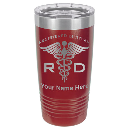 20oz Vacuum Insulated Tumbler Mug, RD Registered Dietitian, Personalized Engraving Included