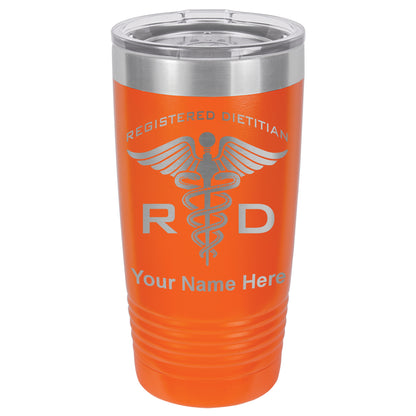 20oz Vacuum Insulated Tumbler Mug, RD Registered Dietitian, Personalized Engraving Included