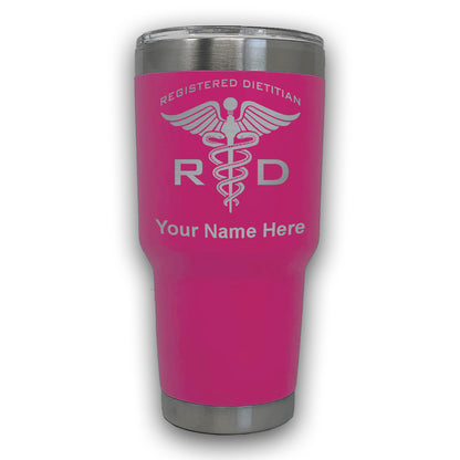 LaserGram 30oz Tumbler Mug, RD Registered Dietitian, Personalized Engraving Included