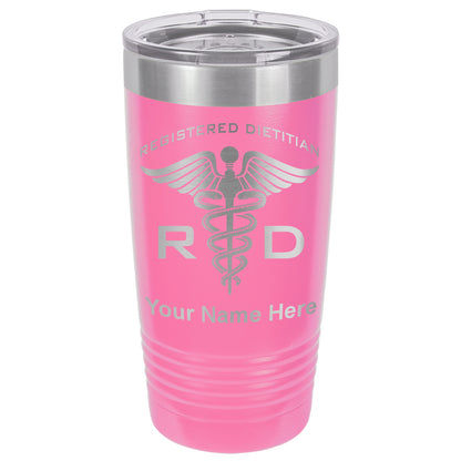 20oz Vacuum Insulated Tumbler Mug, RD Registered Dietitian, Personalized Engraving Included