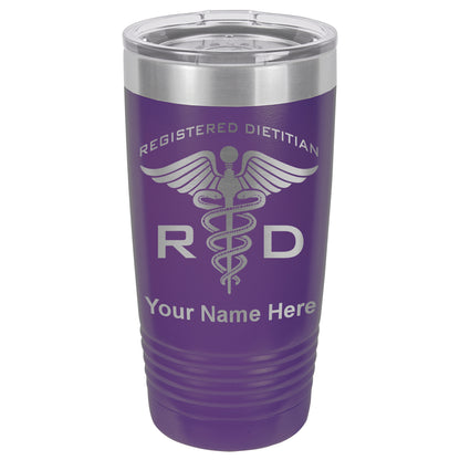 20oz Vacuum Insulated Tumbler Mug, RD Registered Dietitian, Personalized Engraving Included