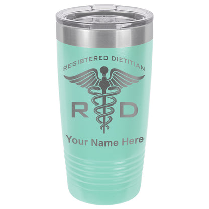 20oz Vacuum Insulated Tumbler Mug, RD Registered Dietitian, Personalized Engraving Included