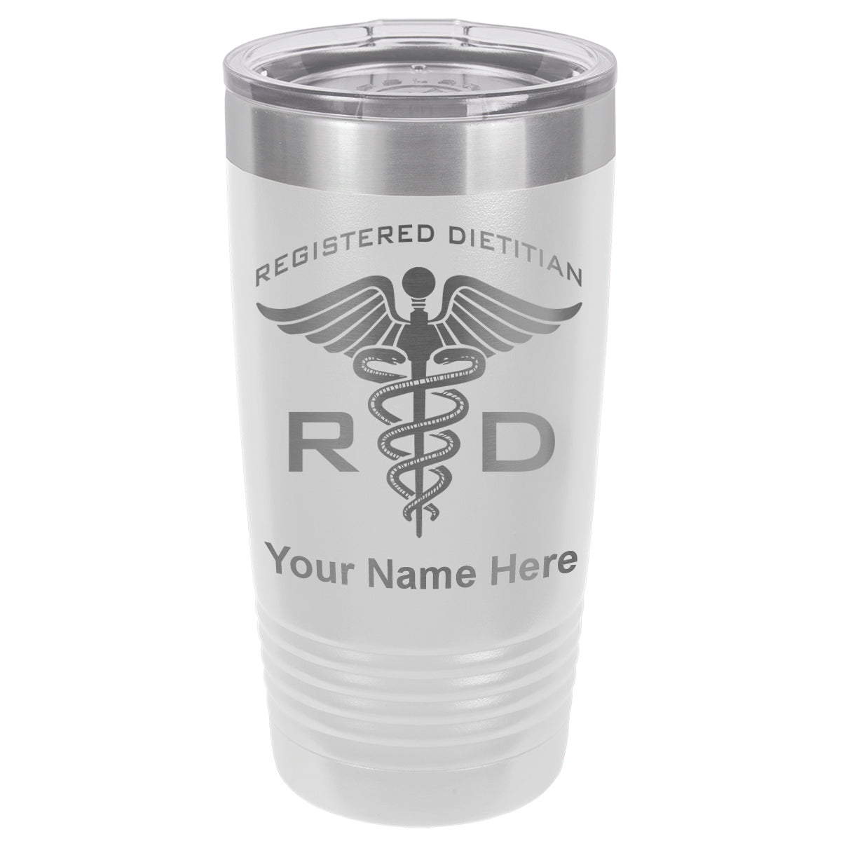 20oz Vacuum Insulated Tumbler Mug, RD Registered Dietitian, Personalized Engraving Included