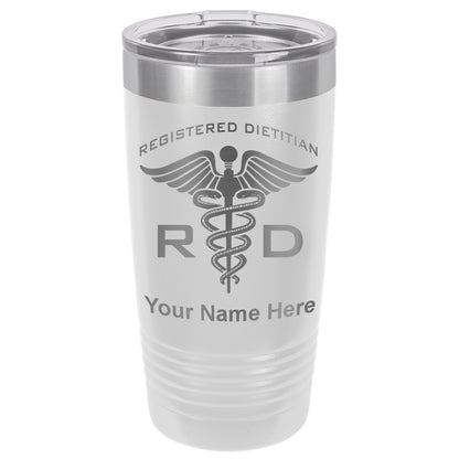 20oz Vacuum Insulated Tumbler Mug, RD Registered Dietitian, Personalized Engraving Included