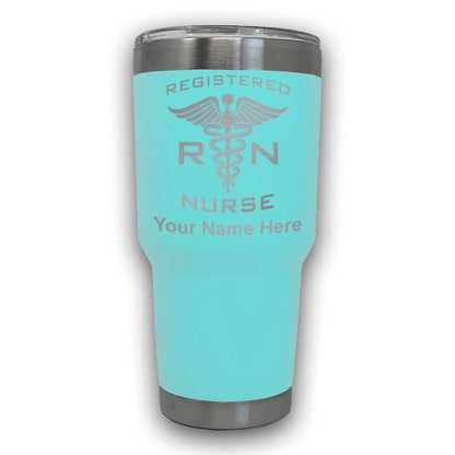 LaserGram 30oz Tumbler Mug, RN Registered Nurse, Personalized Engraving Included