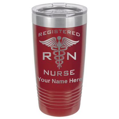 20oz Vacuum Insulated Tumbler Mug, RN Registered Nurse, Personalized Engraving Included