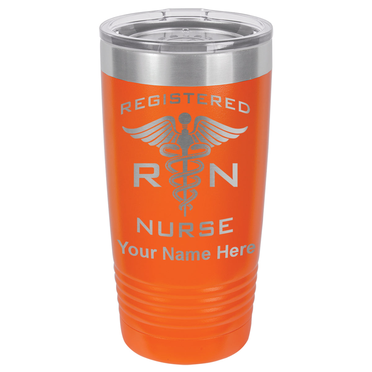 20oz Vacuum Insulated Tumbler Mug, RN Registered Nurse, Personalized Engraving Included