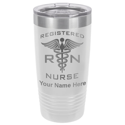 20oz Vacuum Insulated Tumbler Mug, RN Registered Nurse, Personalized Engraving Included