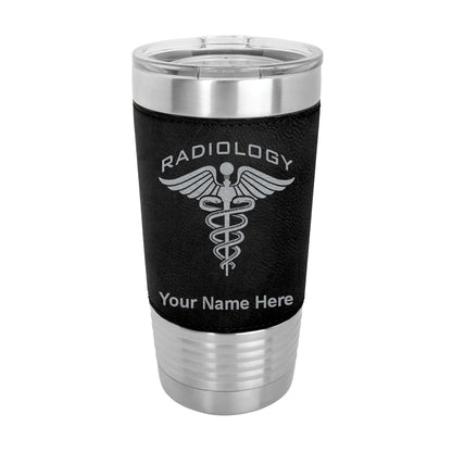 20oz Faux Leather Tumbler Mug, Radiology, Personalized Engraving Included - LaserGram Custom Engraved Gifts