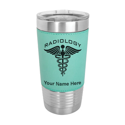 20oz Faux Leather Tumbler Mug, Radiology, Personalized Engraving Included - LaserGram Custom Engraved Gifts