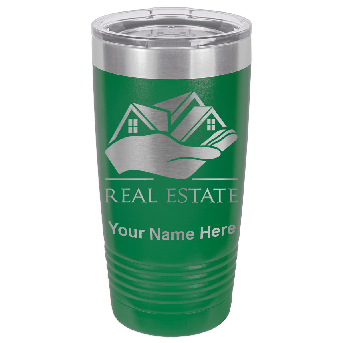 20oz Vacuum Insulated Tumbler Mug, Real Estate, Personalized Engraving Included