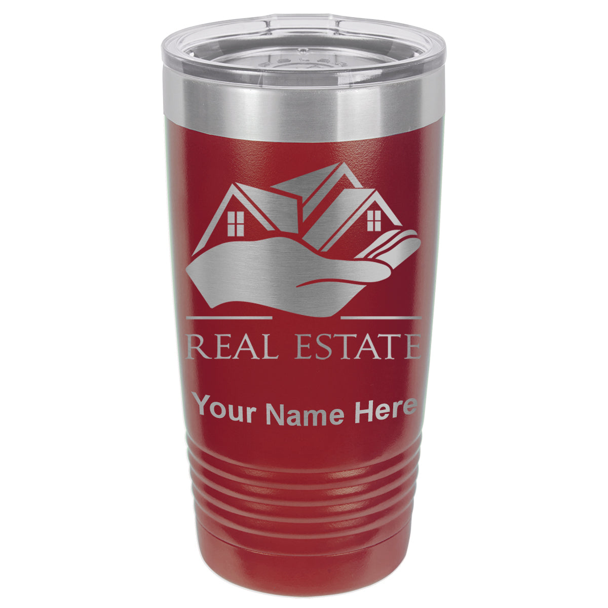 20oz Vacuum Insulated Tumbler Mug, Real Estate, Personalized Engraving Included