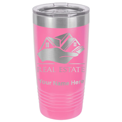 20oz Vacuum Insulated Tumbler Mug, Real Estate, Personalized Engraving Included