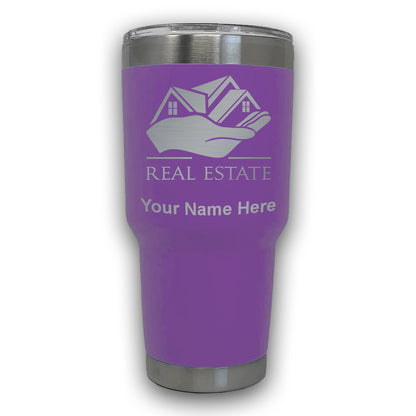 LaserGram 30oz Tumbler Mug, Real Estate, Personalized Engraving Included