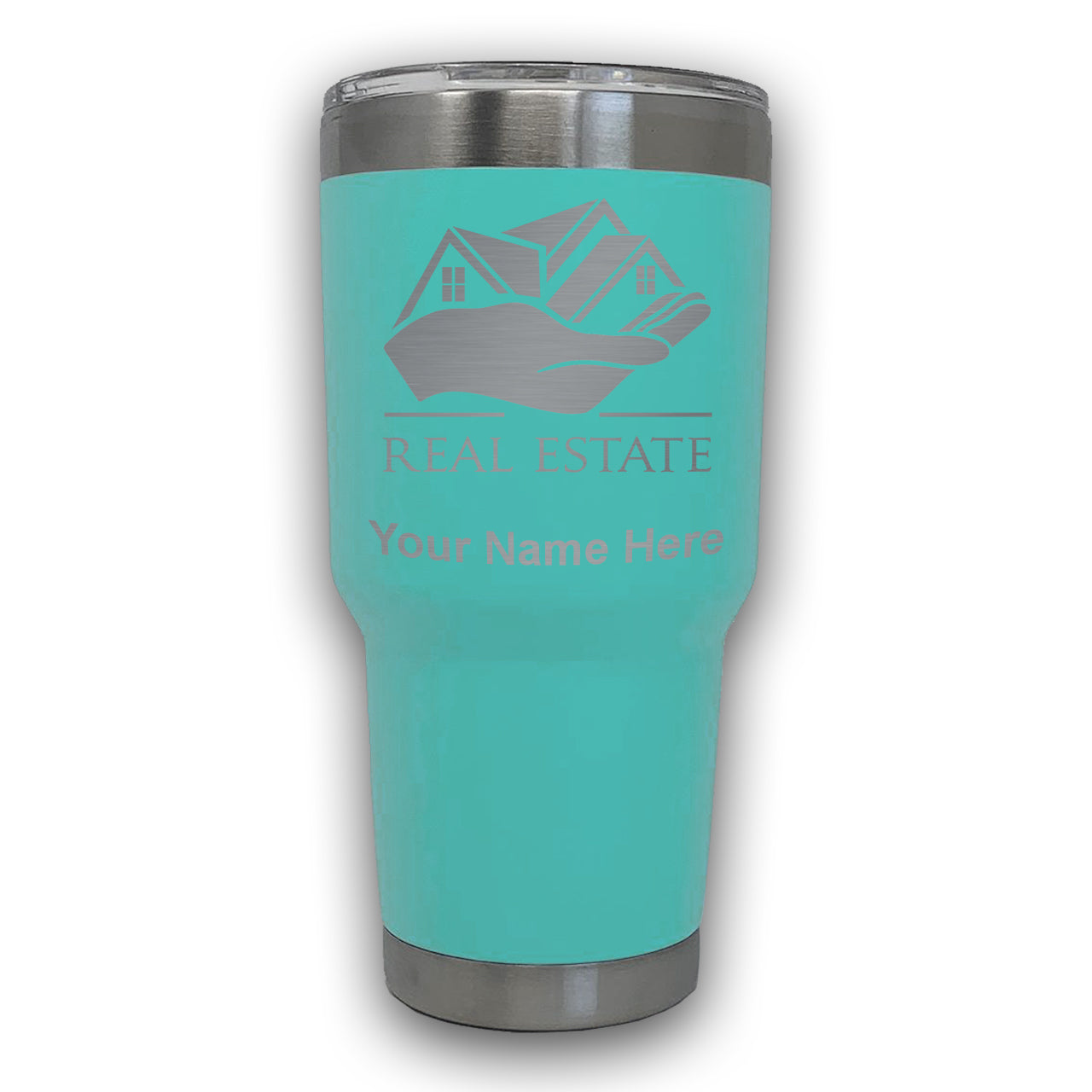 LaserGram 30oz Tumbler Mug, Real Estate, Personalized Engraving Included