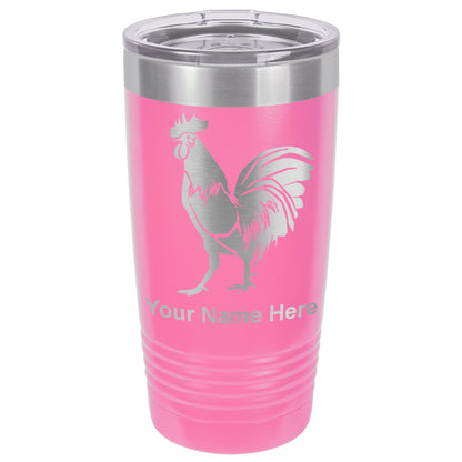 20oz Vacuum Insulated Tumbler Mug, Rooster, Personalized Engraving Included