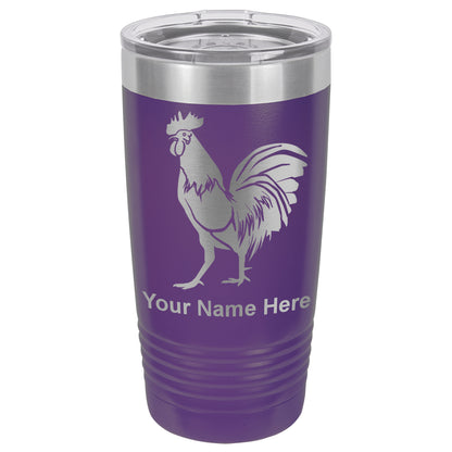 20oz Vacuum Insulated Tumbler Mug, Rooster, Personalized Engraving Included