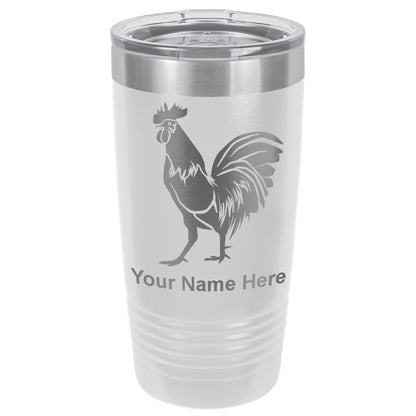 20oz Vacuum Insulated Tumbler Mug, Rooster, Personalized Engraving Included