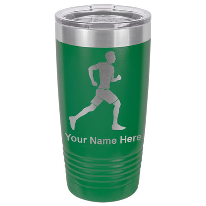 20oz Vacuum Insulated Tumbler Mug, Running Man, Personalized Engraving Included