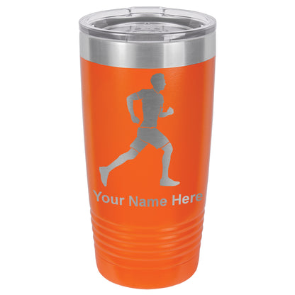 20oz Vacuum Insulated Tumbler Mug, Running Man, Personalized Engraving Included