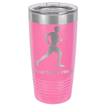 20oz Vacuum Insulated Tumbler Mug, Running Man, Personalized Engraving Included