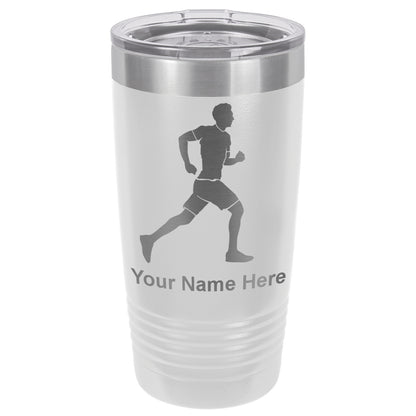 20oz Vacuum Insulated Tumbler Mug, Running Man, Personalized Engraving Included