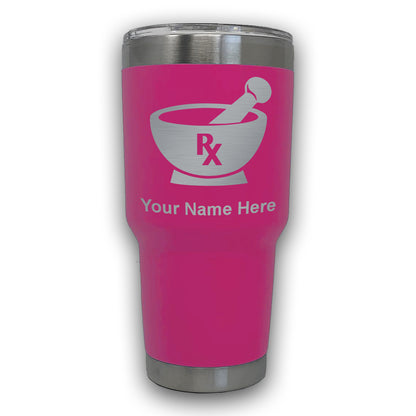 LaserGram 30oz Tumbler Mug, Rx Pharmacy Symbol, Personalized Engraving Included